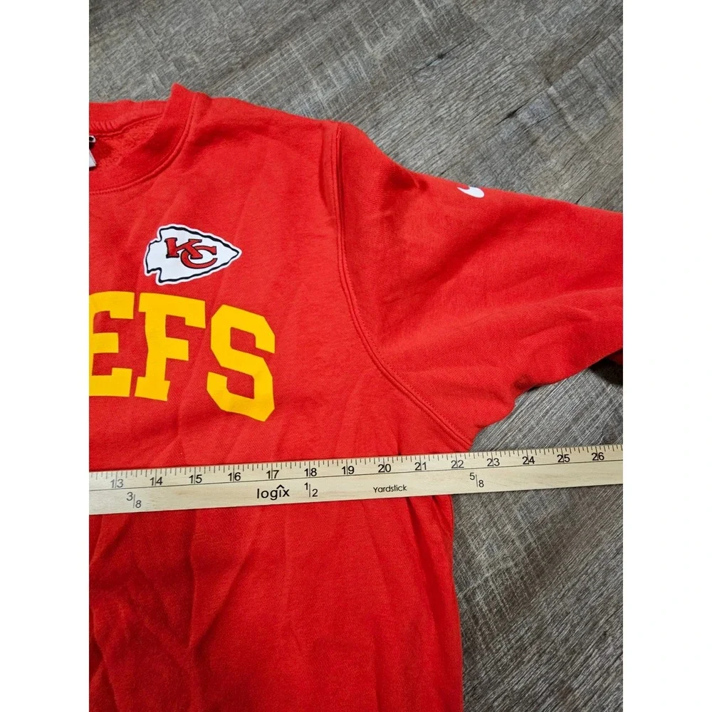 Nike Kansas City Chiefs Sweatshirt Mens Large Red Fleece Crewneck Pullover NFL‎